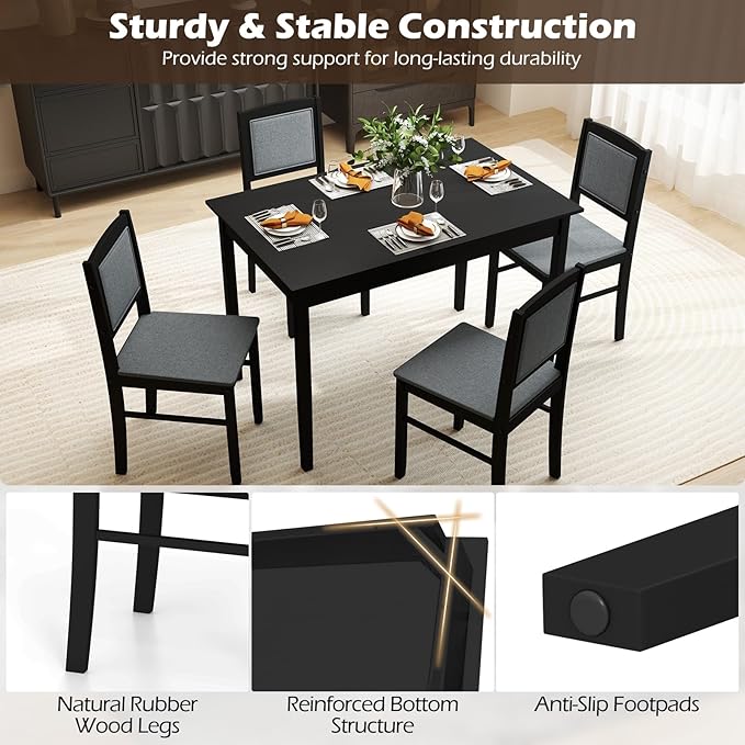 Giantex 5-Piece Dining Table Set - Image 3