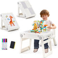 Toddler Table and Chair Set, Foldable Building Block Table by Unknown