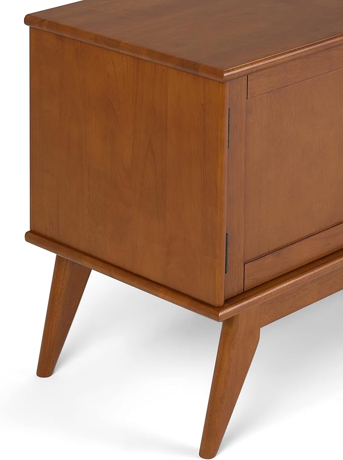 SIMPLIHOME Draper SOLID HARDWOOD 60 inch Wide Mid Century Modern TV Media Stand - Image 10