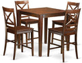East West Furniture VNQU5-MAH-W 5 Piece Counter Height Pub Set Includes a by EastWestFurniture