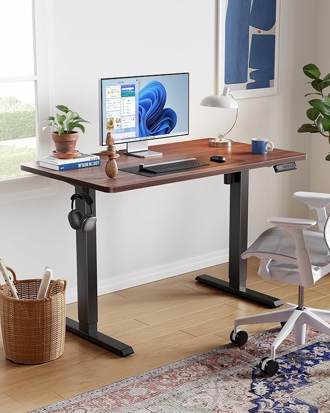 HUANUO 63" x 28" Electric Standing Desk Adjustable Height, 4 Memory Height - Image 2