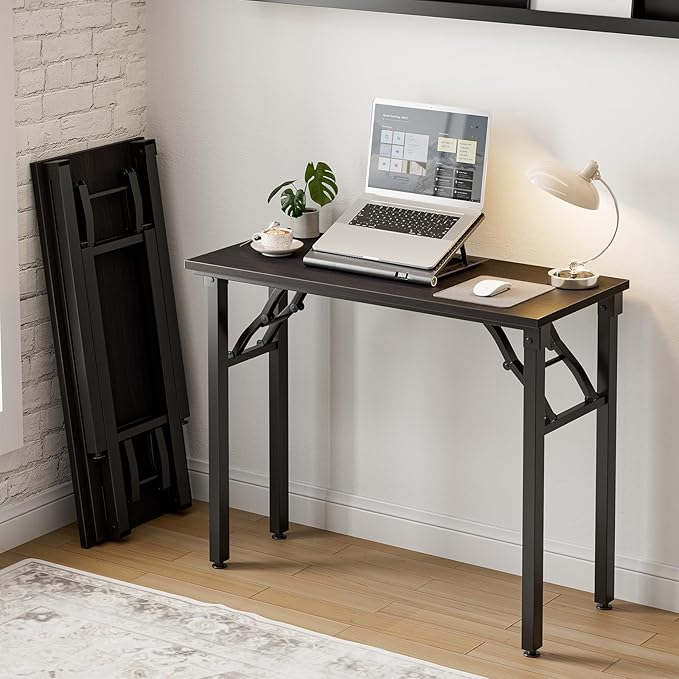 Frylr Small Folding Computer Desk – Portable 35.8 Inch Foldable Laptop Table by Frylr