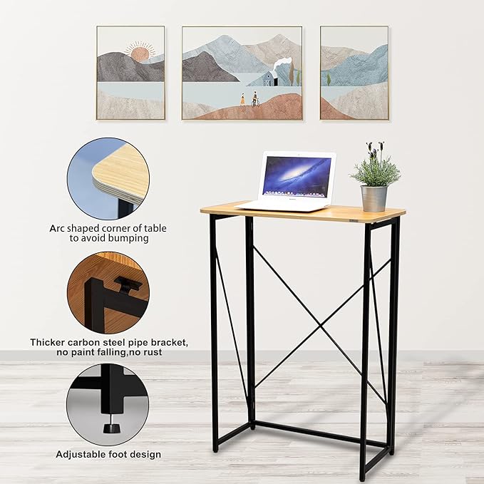 Folding Laptop Computer Desk, Standing Desk, 31in Small Desk - Image 6
