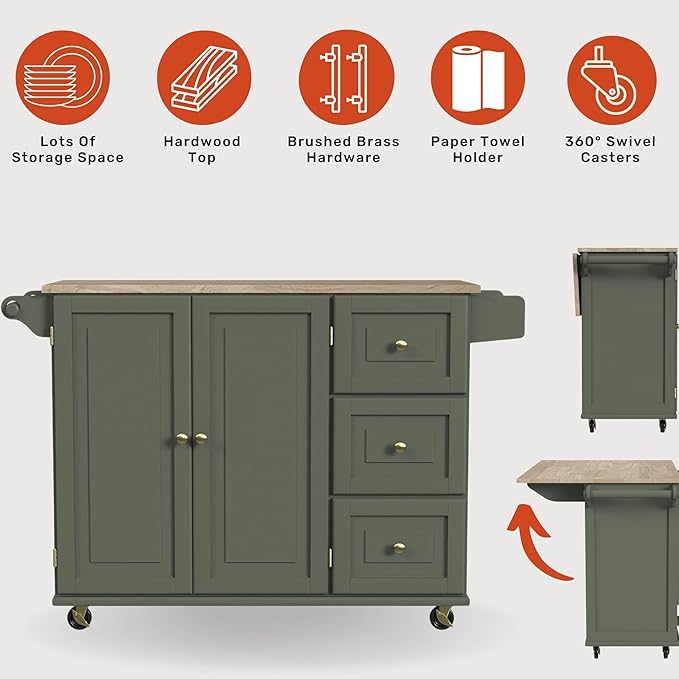 Homestyles Mobile Kitchen Island Cart - Image 5