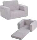 Welnow Toddler Chair, 2-in-1 Soft Sherpa Kids Sofa, Convertible Toddler Couch by LifeGetsBetterWithWelnow