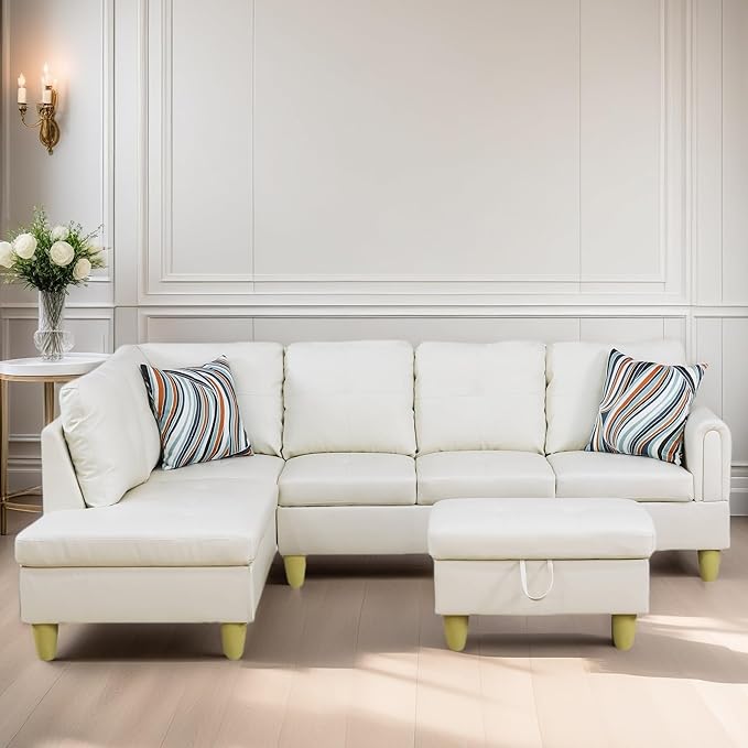 L Shaped Sectional Couches for Living Room, Modern Modular Sectional Sofa by FONTOI