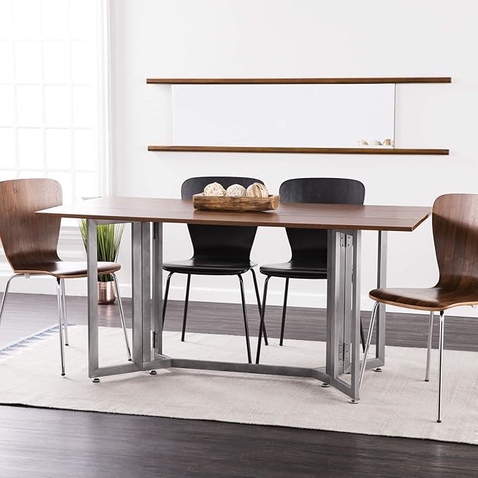 SEI Furniture Driness Drop Leaf Convertible Console to Dining Table, Dark - Image 2