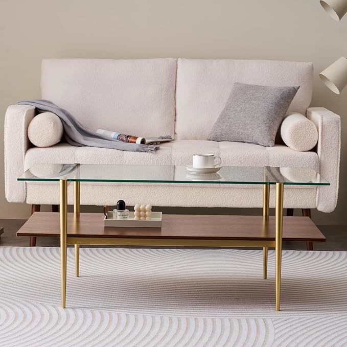 Rectangle Coffee Table, Mid-Century Modern Design, L41 W21 x H17, - Image 4