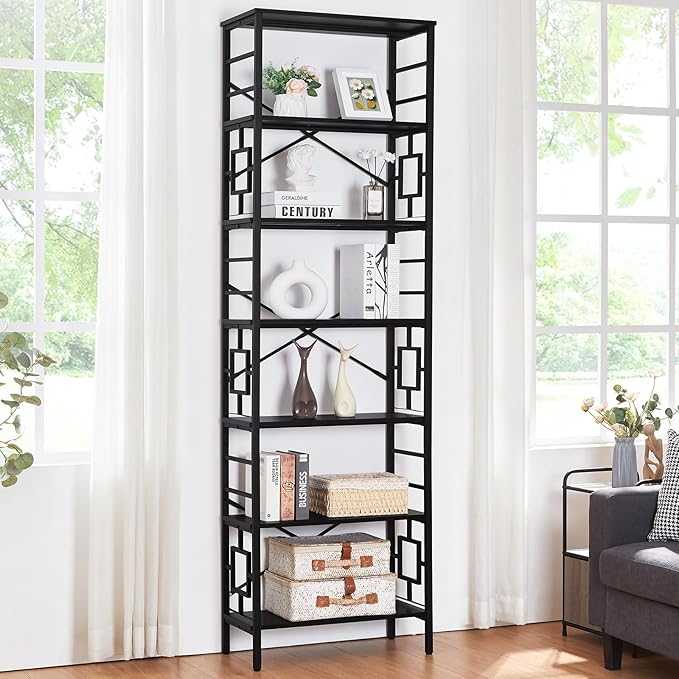 HOMISSUE Tall Bookshelf, 84 Inch Industrial Bookshelf by Homissue
