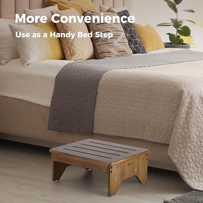 StrongTek Bamboo Bed Step Stool - Image 2