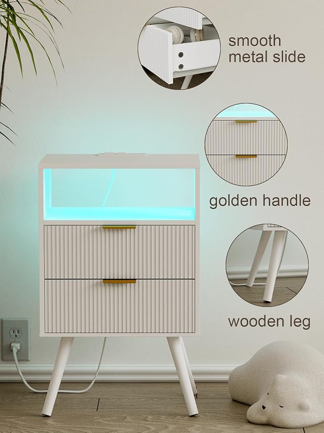 Nightstand, Modern Bedside Table - Image 4