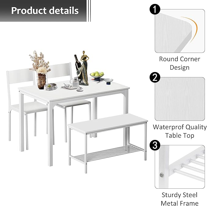 SogesHome 4-Piece Dining Table Set - Image 3