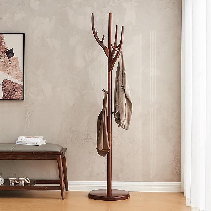 CozyDH Coat Rack Freestanding Solid Wood Coat Rack Stand, Coat Tree Freestanding by CozyDHDuvetCover