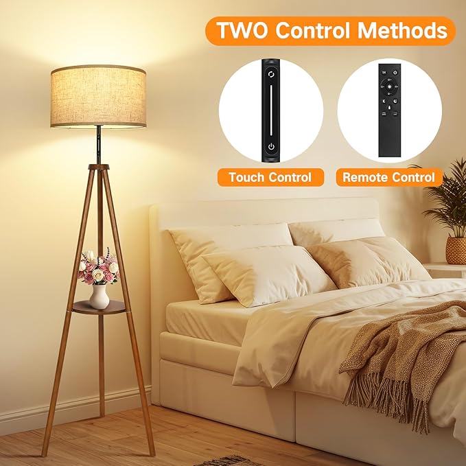 OUTON Wood Tripod Floor Lamp - Image 3