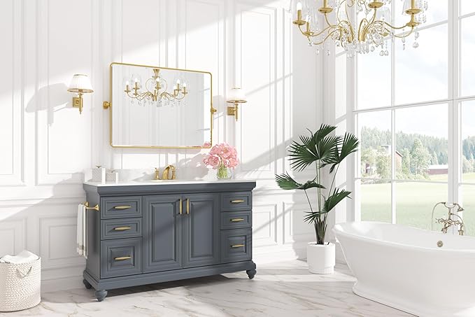 Keonjinn Large Pivot Mirror Bathroom, 40 x 30 Inch Beveled Tilt Mirror Bathroom - Image 2