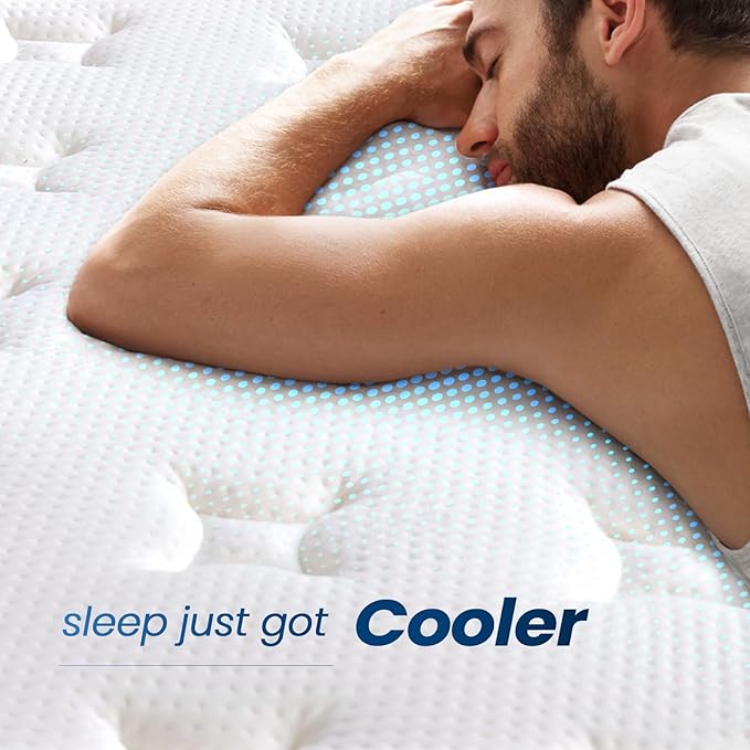 Coolvie 14 Inch King Mattress, Medium Plush Gel Memory Foam Mattress Hybrid - Image 3