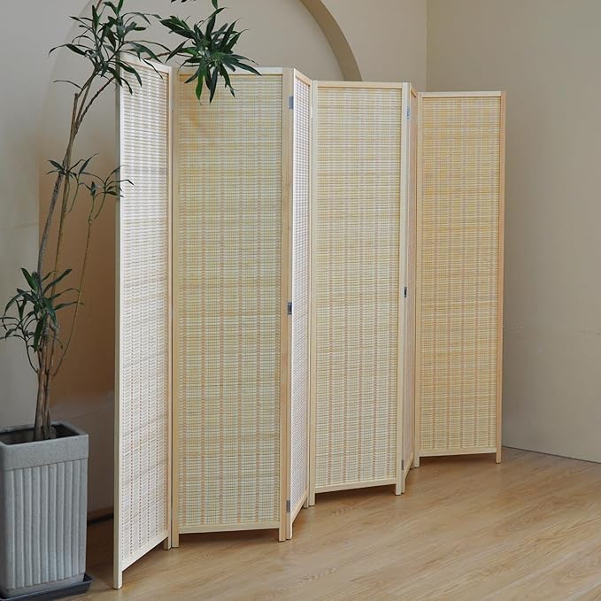 6 Panel Folding Room Divider Screen, - Image 4