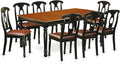 East West Furniture DOKE9-BCH-LC 9 Piece Dining Table Set Includes a Rectangle by EastWestFurniture