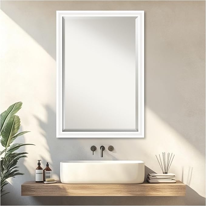 Amanti Art White Bathroom Mirror - Image 5