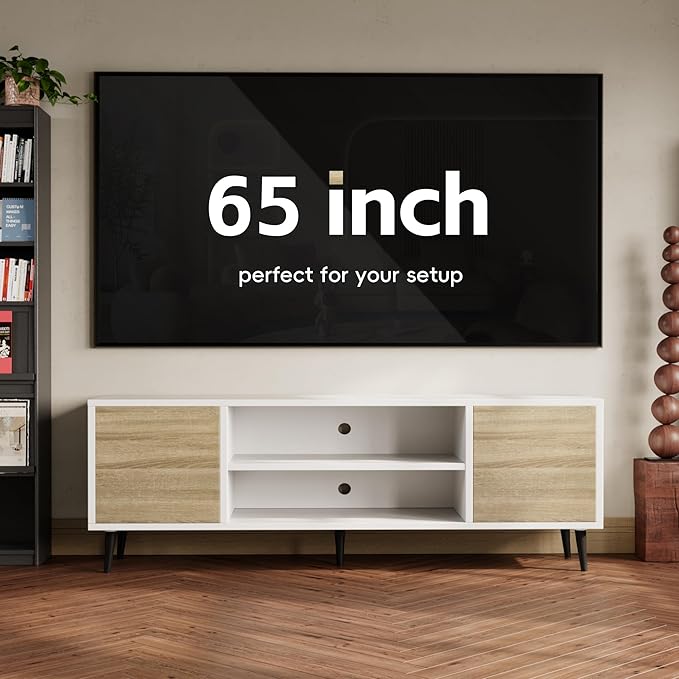 YESHOMY Modern TV Stand for 65" Television, Entertainment Center - Image 5