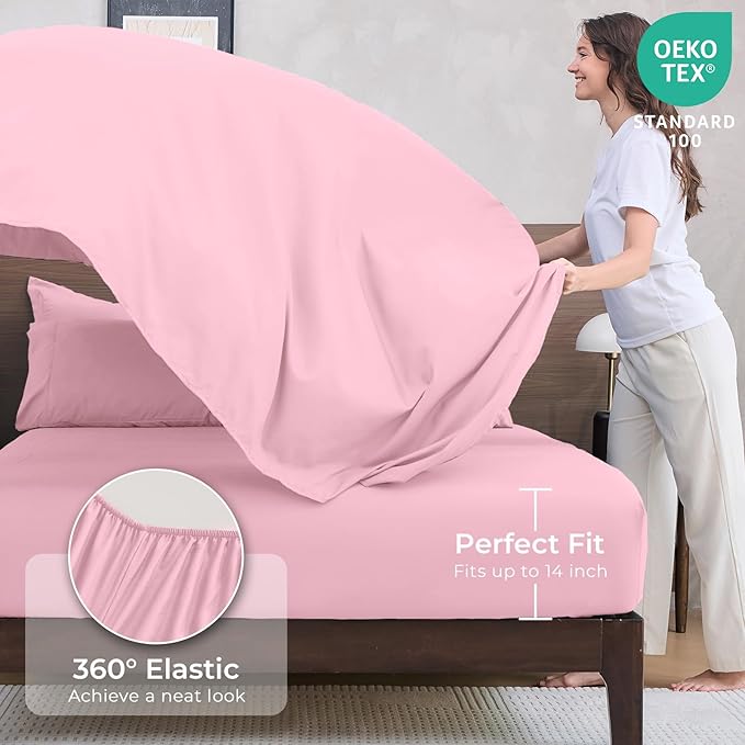 HEVUMYI Pink Full Comforter Set - Image 5