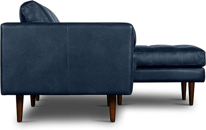 POLY & BARK Napa Furniture, Right Facing Sectional Sofa, Midnight Blue - Image 3