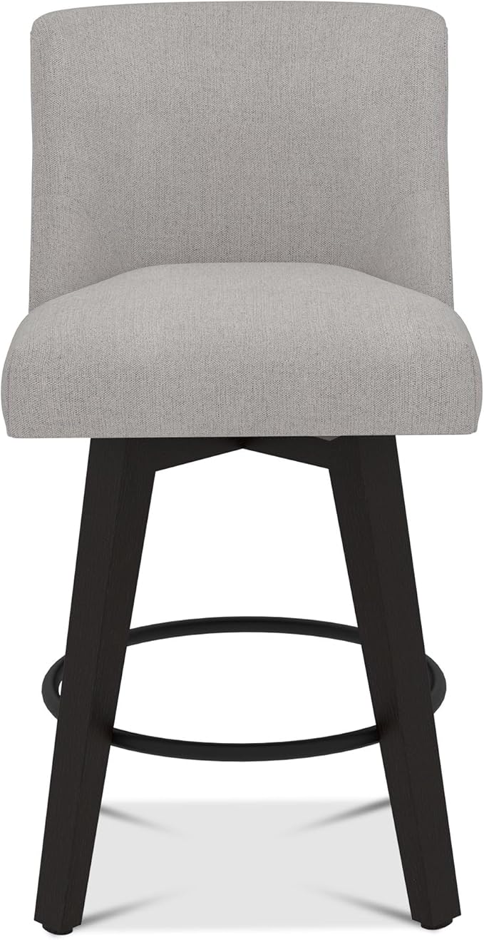 Counter Height Bar Stools Set of 2, 360°Swivel Upholstered Barstools - Image 6