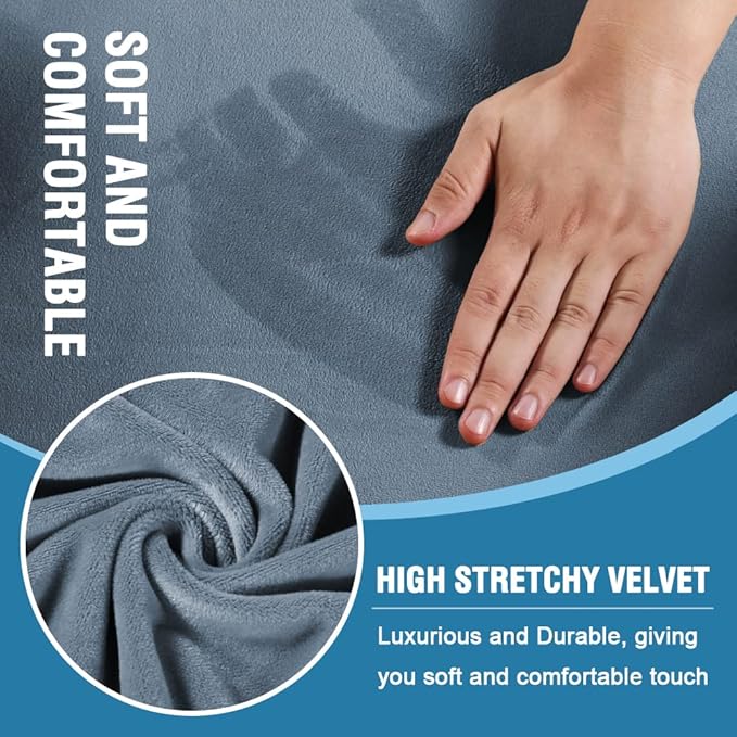 H.VERSAILTEX Sofa Cover 4 Piece T Cushion Sofa Slipcovers Thick Velvet Couch - Image 3