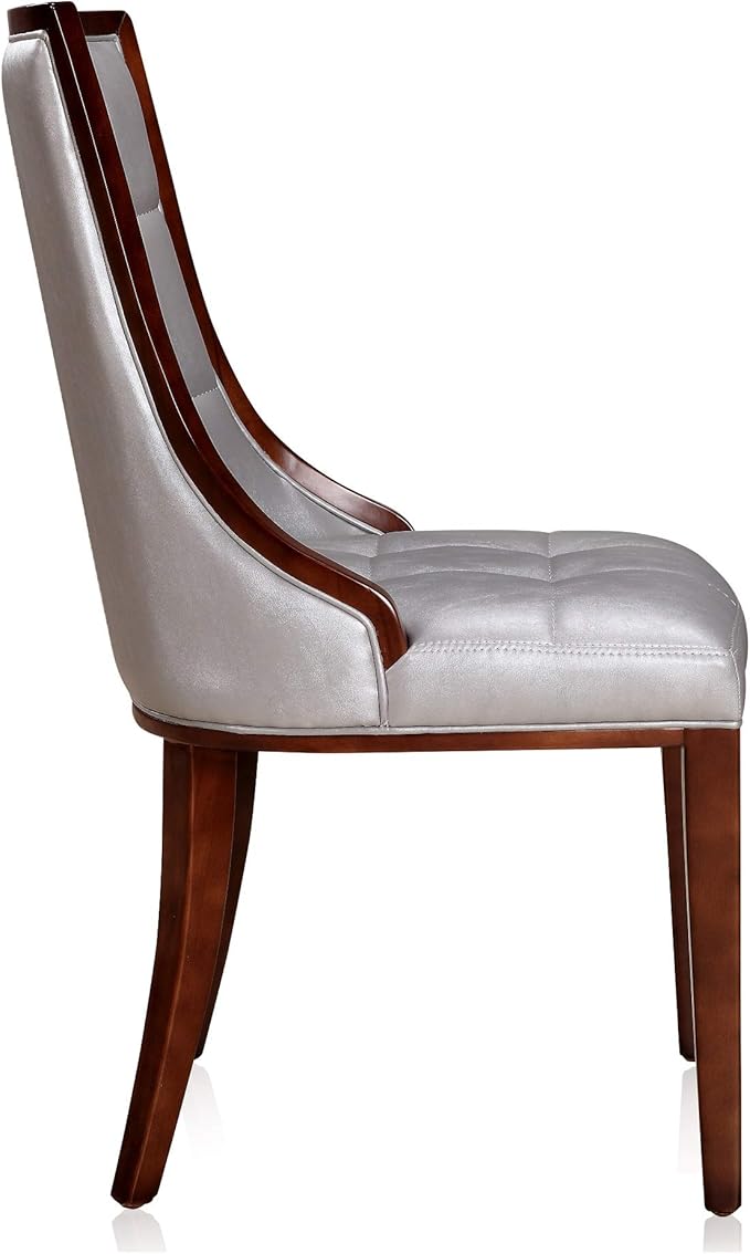 Manhattan Comfort Fifth Avenue Faux Leather Dining Chairs, Parsons Accent - Image 6