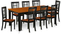 East West Furniture QUNI9-BCH-W 9 Piece Dining Room Table Set Includes a by EastWestFurniture