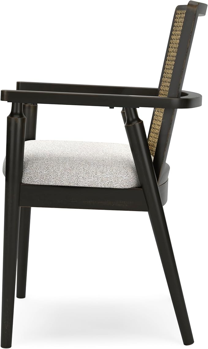 Signature Design by Ashley Galliden Rustic Solid Wood Upholstered Dining Arm - Image 9