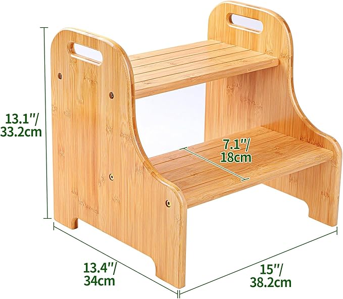VaeFae Bamboo 2 Step Stool - Image 3