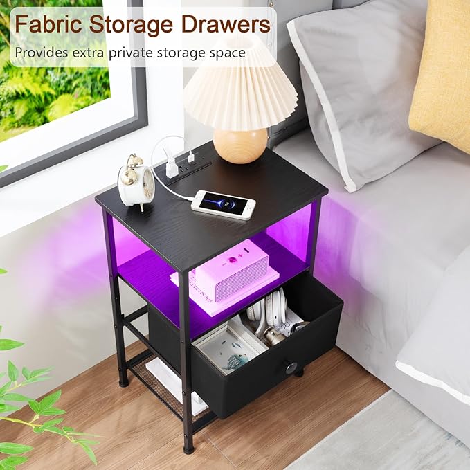 Night Stand Set 2, LED Nightstand - Image 7