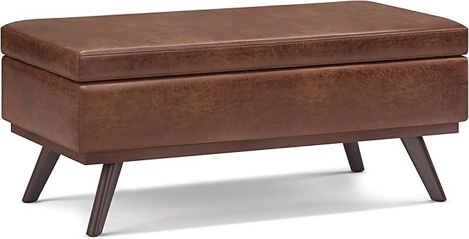 SIMPLIHOME Owen 42 inch Wide Mid Century Modern Rectangle Lift Top Large Coffee - Image 4