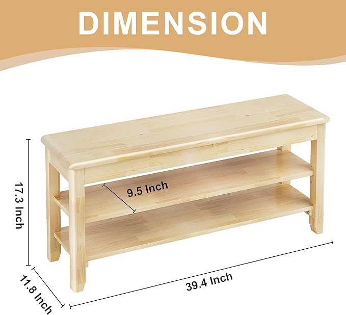 Shoe Storage Bench for Entryway - Image 3