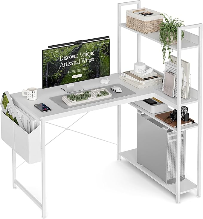 47 Inch L Shaped Computer Desk by Unknown