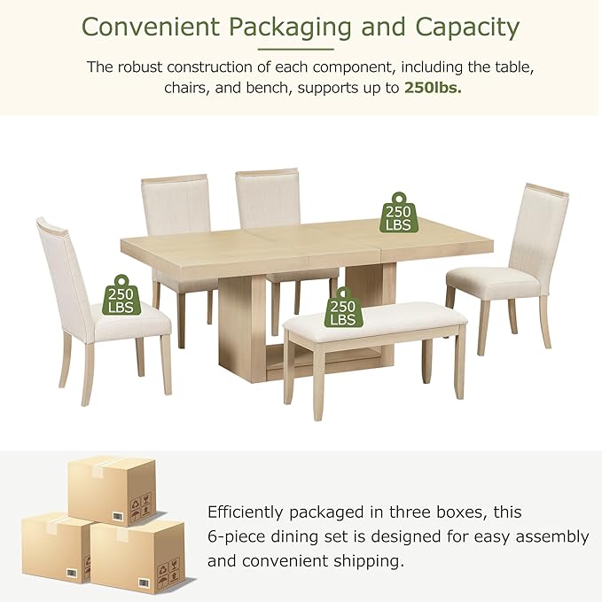 Ball & Cast 6 Piece Dining Table Set - Image 5