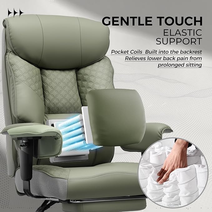 GTRACING Big and Tall Office Chair 400LBS Wide Ergonomic Gaming Chair - Image 7