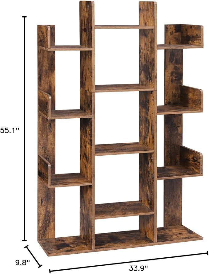 VASAGLE Bookshelf, Tree-Shaped Bookcase - Image 3
