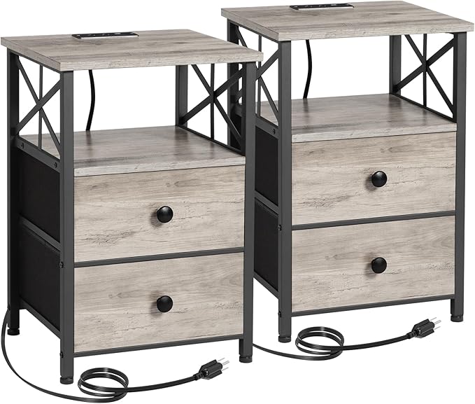 AMHANCIBLE Night Stand Set 2, Nightstand by AMHANCIBLE