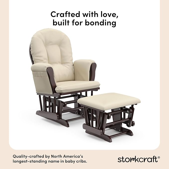 Storkcraft Premium Hoop Glider & Ottoman — GREENGUARD Gold Certified, Solid - Image 5