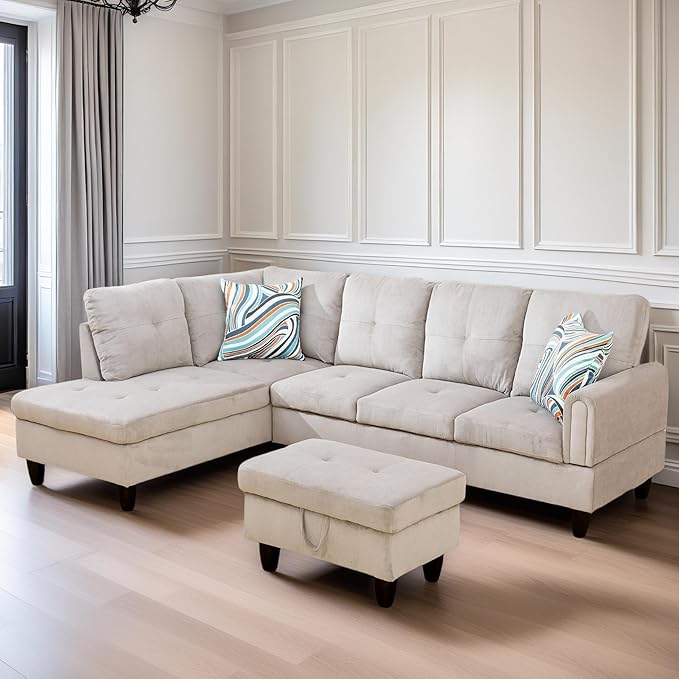 L Shaped Sectional Couches for Living Room, Modern Modular Sectional Sofa - Image 3