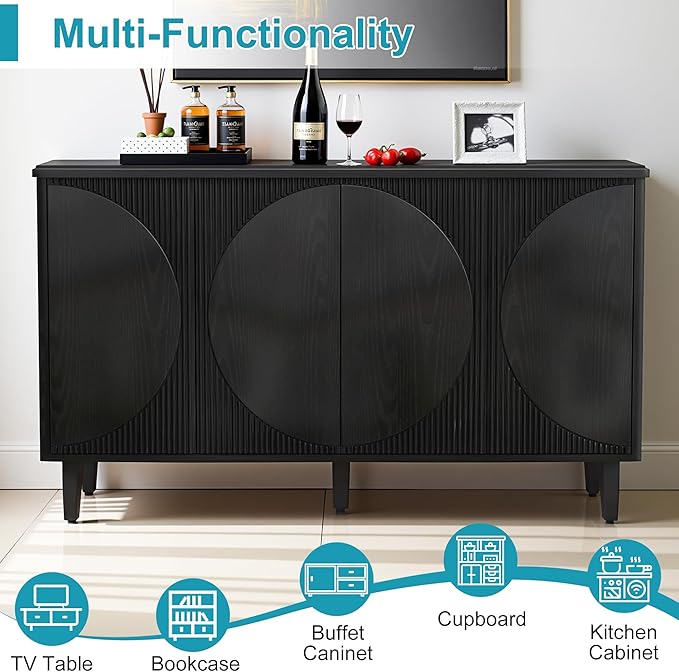 59.4" Sideboard Buffet Cabinet - Image 5