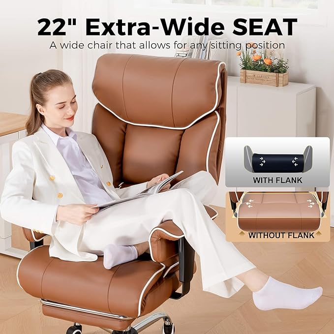 GTRACING Big and Tall Gaming Chair 400lbs Heavy Duty Office Chair - Image 7