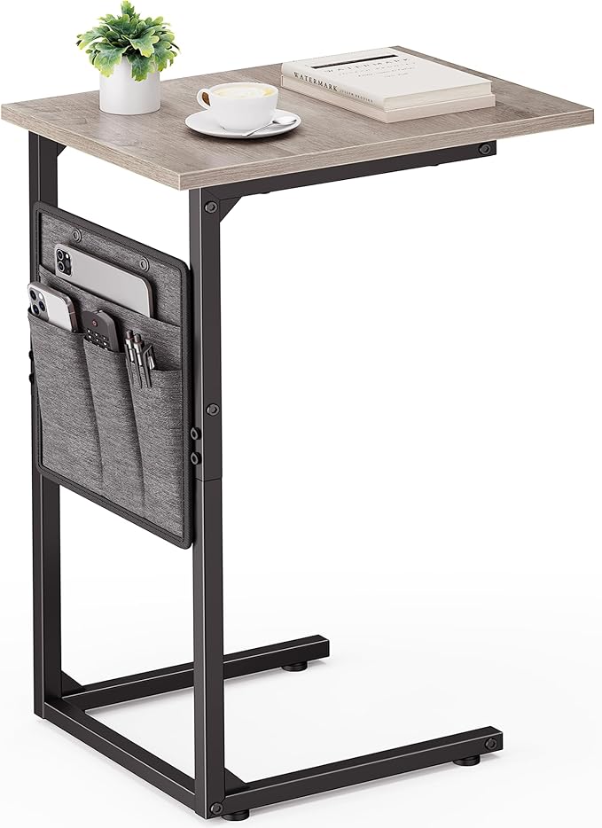 Vagusicc C Shaped End Table, Small Side Table by Vagusicc