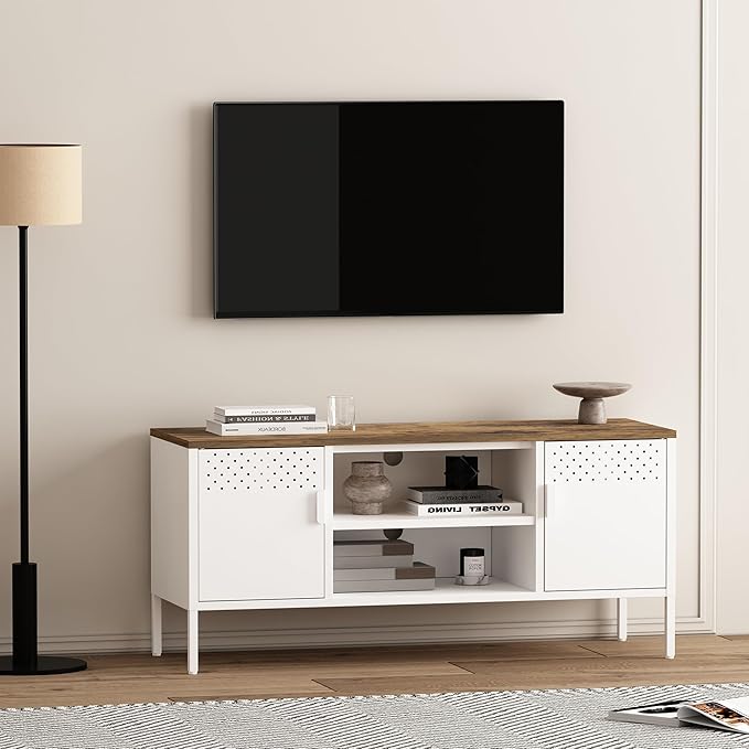 Manhattan Comfort Landen 47" Modern Metal TV Stand - Image 2