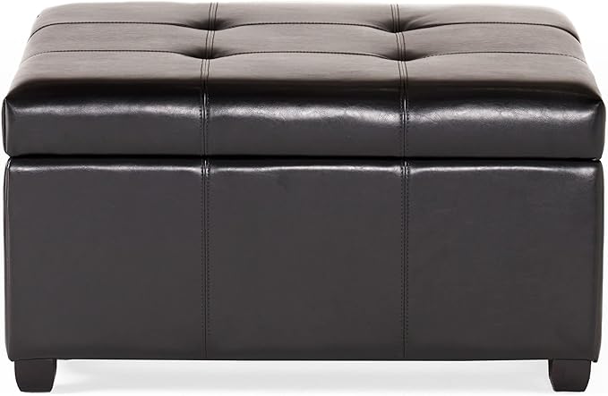 Christopher Knight Home Carlsbad Bonded Leather Storage Ottoman - Image 6