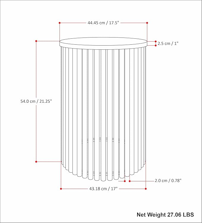 SIMPLIHOME Demy 18-inch Wide Metal and Solid Mango Accent Table in Cognac/Gold - Image 3