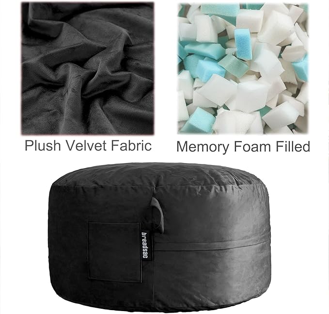 Bean Bag Chairs, Memory Foam Stuffing Bean Bag Chair - Image 3