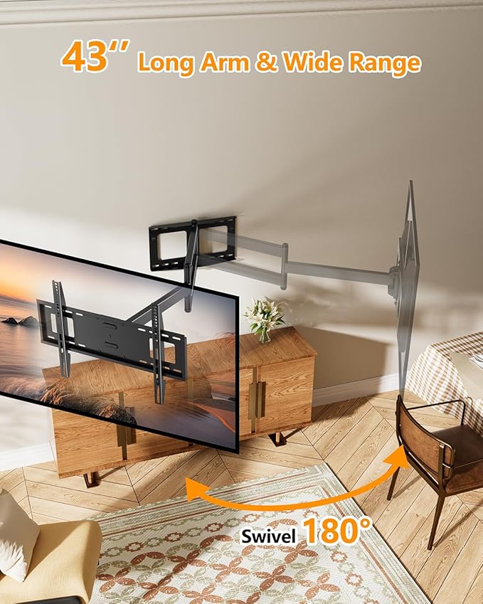 FORGING MOUNT Long Extension TV Mount Full Motion Wall Bracket - Image 7